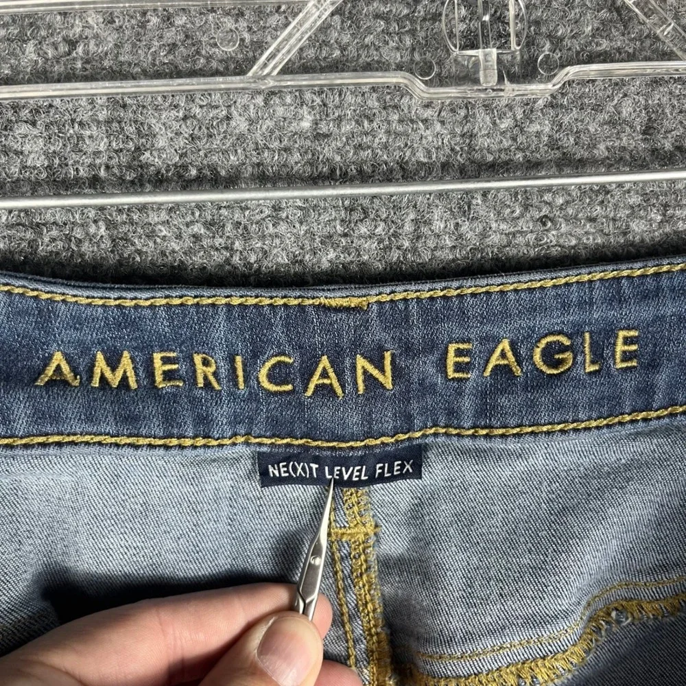 American‎ Eagle Original Bootcut Jeans Mens 40 Blue Ne(x)t Level Flex Denim